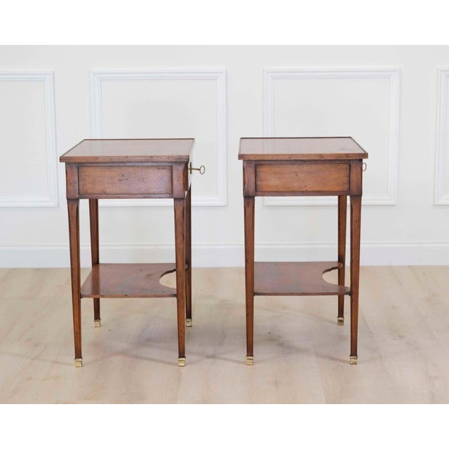 Pair of French 20th Century Louis XVI Style Cherrywood Tables For Sale In Atlanta - Image 6 of 10