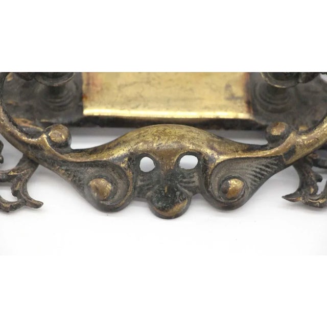 Vintage Brass 8.25 In. Oversized Bail Drawer Pull For Sale - Image 4 of 6