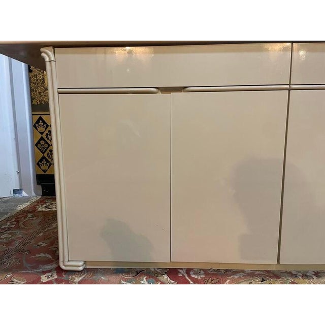 Sideboard in Beige Lacquer, 1970 For Sale - Image 6 of 8
