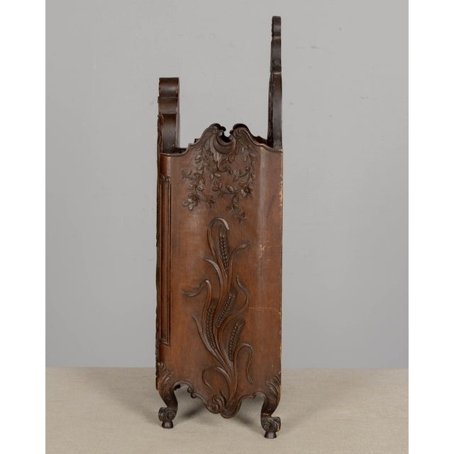 French Fariniere Box, Hand-Carved Walnut For Sale - Image 4 of 9