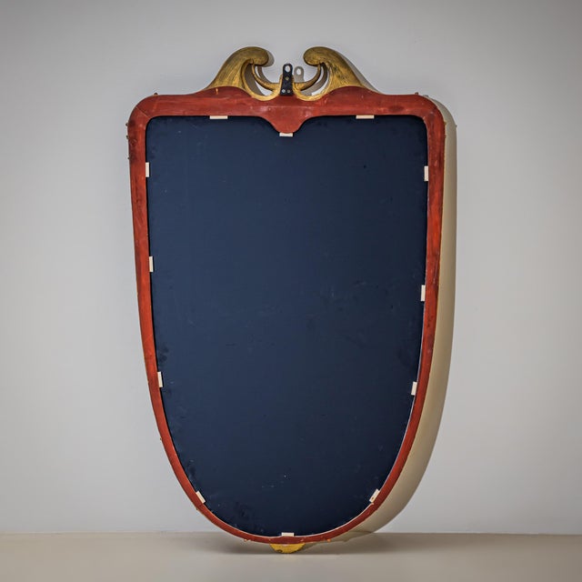 Shield-Shaped Wall Mirror, 1900s For Sale - Image 3 of 7