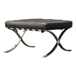 Vintage Barcelona Ottoman by Mies Van Der Rohe for Knoll, 1930s For Sale