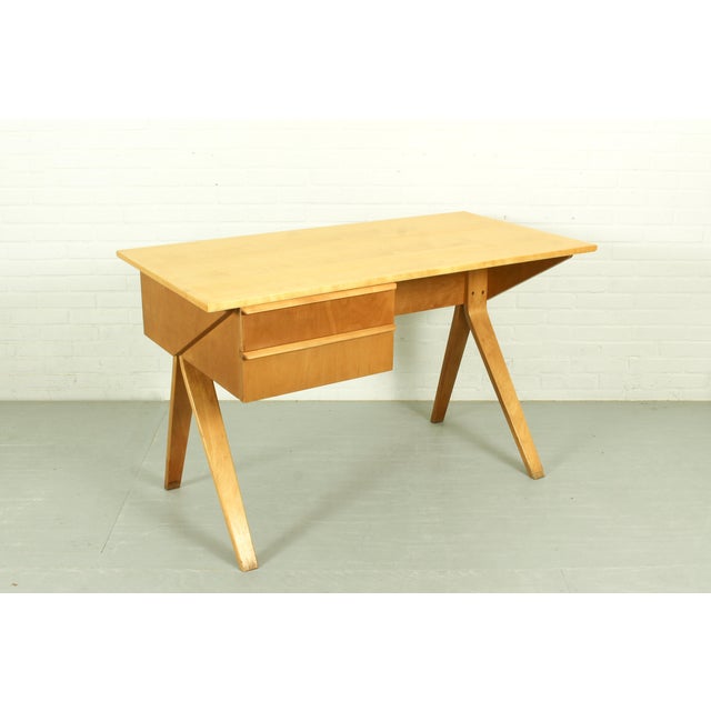Mid-Century Modern Model EB02 Birch Series Desk by Cees Braakman for Ums Pastoe, 1952 For Sale - Image 10 of 13