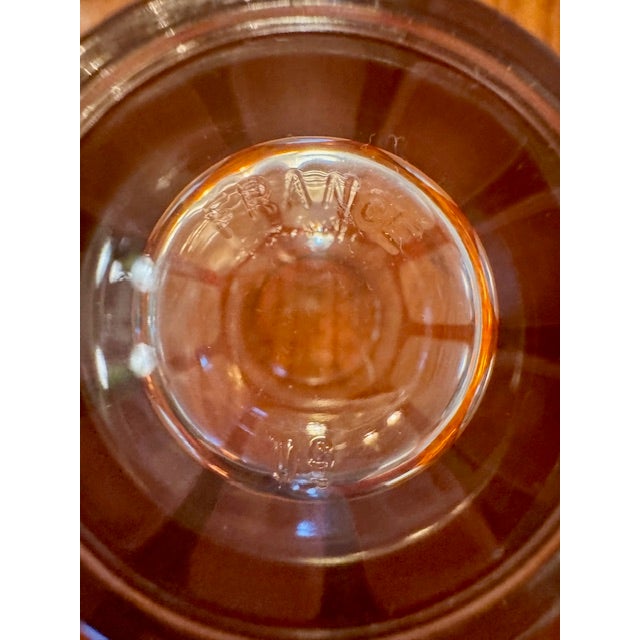 Moroccan Vintage French Moroccan Tea Glasses With Mahogany Tray, Set of 6 For Sale - Image 3 of 5