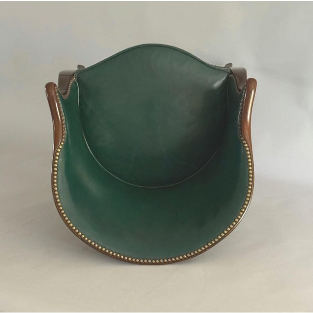 Early 19th Century Georgian Mahogany Leather Tub Chair For Sale In Boston - Image 6 of 8