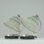 German Art Deco Enameled Satin Glass, Marble and Aluminum Table Lamps, 1930s, Set of 2 For Sale - Image 4 of 18