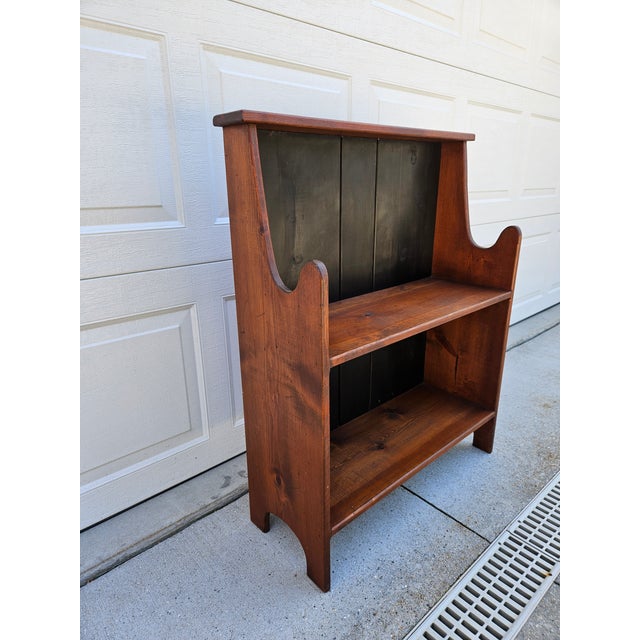 Pine Bookcase Bucket Bench For Sale - Image 9 of 10