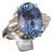 Late 20th Century Fine 9.91ct Gia Ceylon No Heat Sapphire 0.74ct Diamond Platinum Ring Size 6.25 For Sale