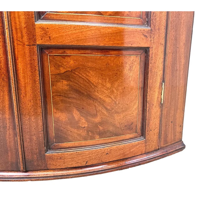 18th Century Mahogany Bow Corner Cupboard, 1790 For Sale - Image 3 of 12