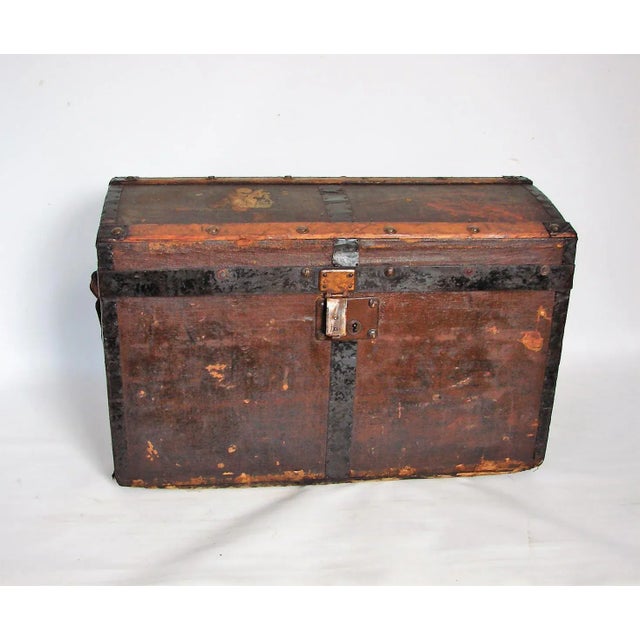 Vintage Wood and Metal Trunk For Sale - Image 15 of 15
