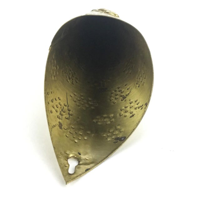 1960s Vintage Stamped Cone Shaped Brass Wall Vase Sconce Made in England For Sale - Image 5 of 7