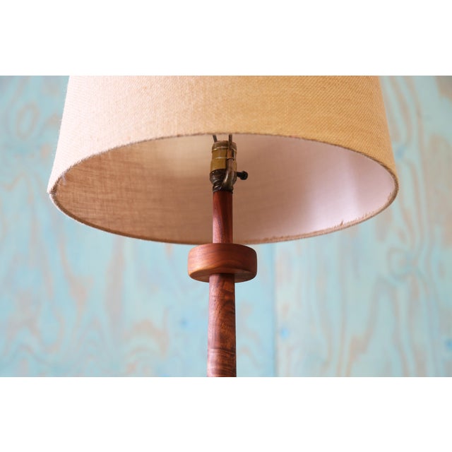 Brown 1960s Jane and Gordon Martz Floor Lamp With Tile Table Mid Century Modern For Sale - Image 8 of 18