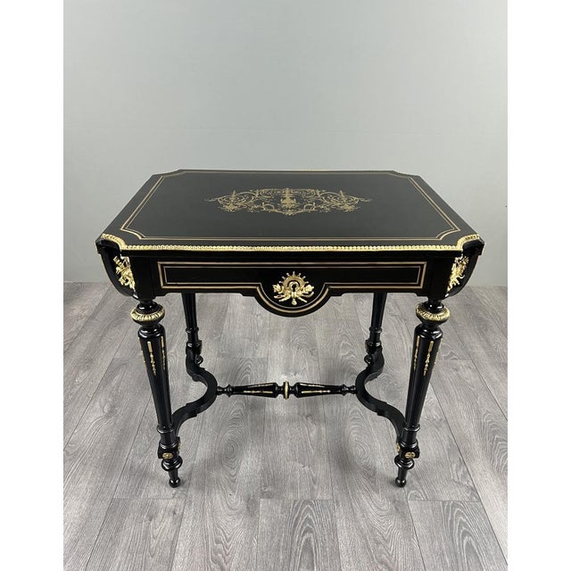19th Century Napoleon III Drop-Leaf Coffee Table For Sale - Image 13 of 13
