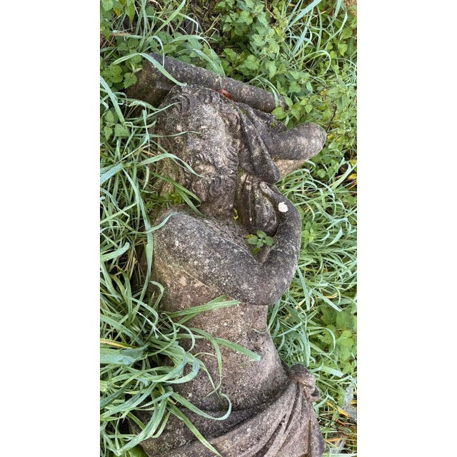 Hand-Carved Stone Sculptures, Early 20th Century, Set of 2 For Sale - Image 12 of 13