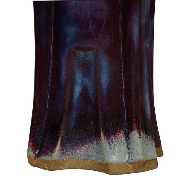 20th Century Chinese Jun Ware Fambe Glaze Porcelain Vase For Sale - Image 4 of 8