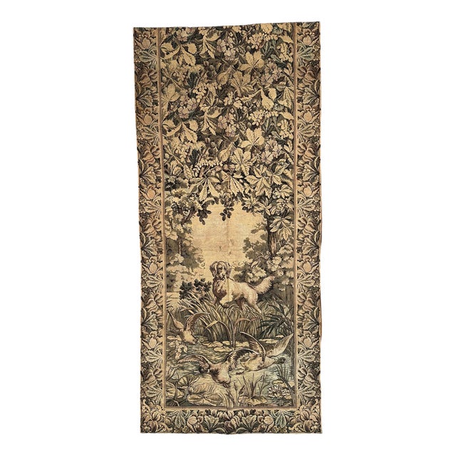 Vintage French Aubusson Style Jacquard Tapestry Panel, 1940s For Sale