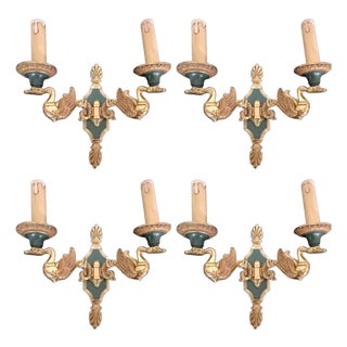 Gau Bronze Wall Lights from Maison Lucien, 1960s, Set of 4 For Sale