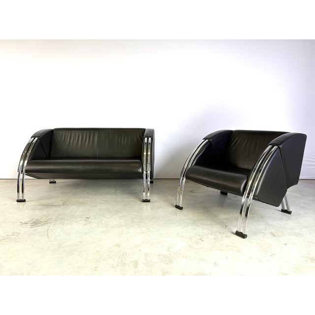 Postmodern Young International Sofa from de Ster Gelderland, 1980s, Set of 2 For Sale - Image 11 of 12