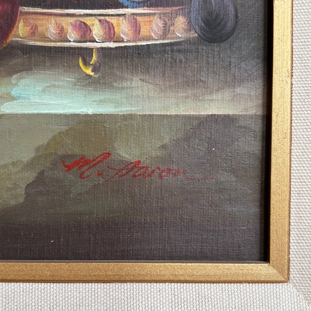 Original Acrylic on Board Fruit & Wine Still Life, Framed For Sale - Image 10 of 16