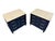 Mid-Century Modern Vintage American of Martinsville Navy Blue Marble Top Nightstands - Set of 2 For Sale - Image 3 of 10