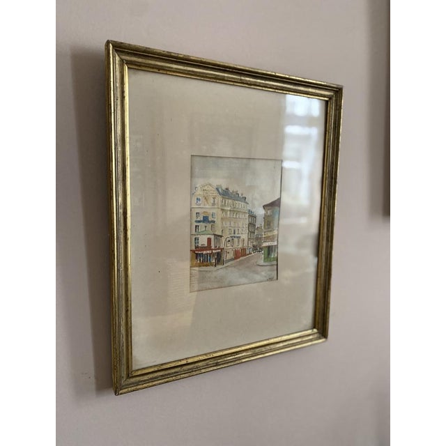 A. Paly, Parisian Street Scene with Berlin Bar, Watercolor, Framed For Sale - Image 13 of 17