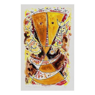 Egill Jacobsen, Laughing Mask Figure, 1890s, Oil on Cardboard For Sale