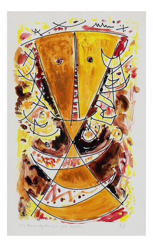 Egill Jacobsen, Laughing Mask Figure, 1890s, Oil on Cardboard