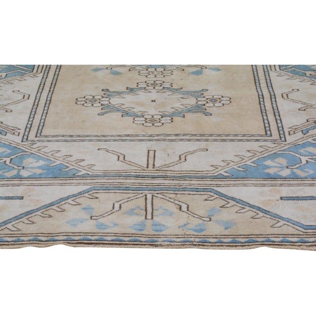 Vintage Turkish Anatolian Hand Knotted Wool Rug, 6'7"x6'10" For Sale - Image 4 of 6