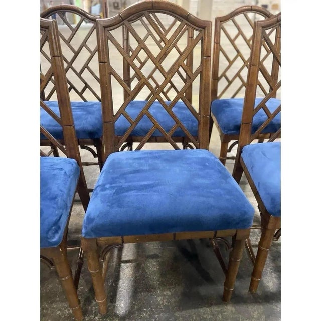 Chinoiserie Fretwork Style Dining Chairs by Century Furniture- Set of 6 For Sale In Chicago - Image 6 of 9