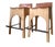 Jack Counter Stools in Sycamore Wood and Tan Leather from Lostine, USA, 2018, Set of 2 For Sale