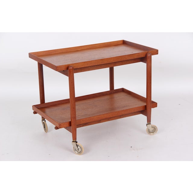 Wood Tray Table in Teak with Two Trays by Poul Hundevad for Hundevad & Co. For Sale - Image 7 of 16