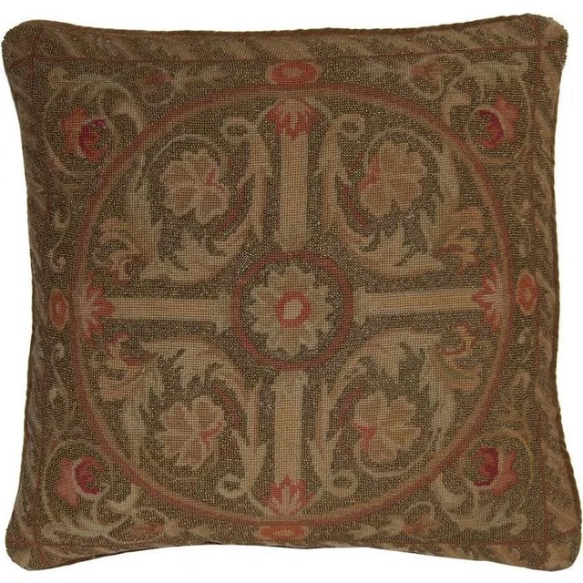 Overall measurements (inches) 20H x 20W x 5D. This exceptional new handmade needlepoint throw pillow is crafted with hand-...