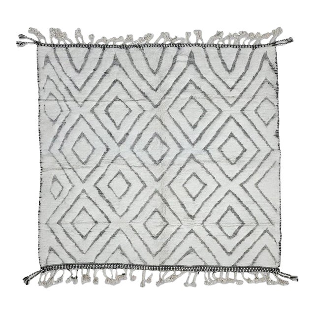 Beni Ourain Style Rug - 9.3 X 8.6 Ft For Sale