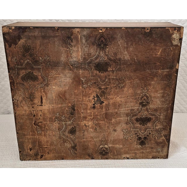 Brown 19th Century American Pine Slant-Front Desktop Secretary With Drawers For Sale - Image 8 of 8