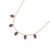 Amethyst 5 Stone Dangling Necklace | February Birthstone Handmade Necklace For Sale - Image 4 of 4