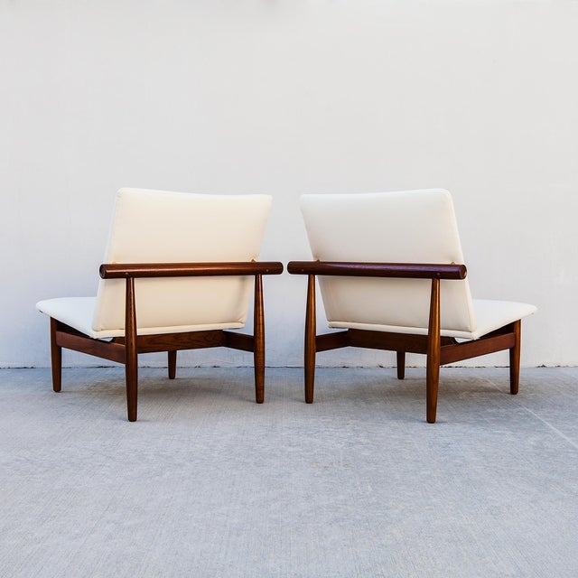 Wood Vintage Restored Finn Juhl Model 137 "Japan" Slipper Chairs in Teak, 2 Pieces For Sale - Image 7 of 16