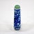The vintage blue and white floral Chinese snuff bottle with a green stone top is a handmade collectible from China....