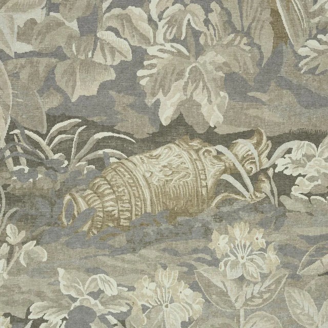 Schumacher X Johnson Hartig La Forêt 3 Panel Set In Oyster Forest For Sale In New York - Image 6 of 6