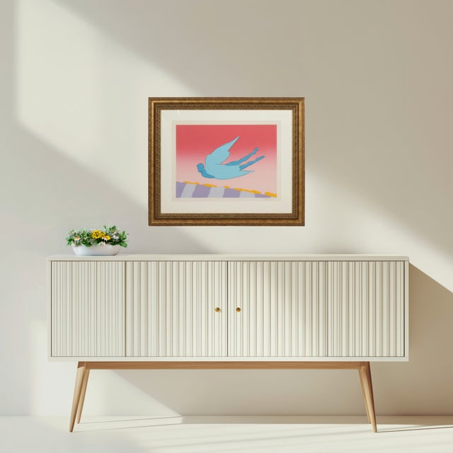 Peter Max "Pink Sky Flyer" Signed Limited Edition Print, Framed 1980s For Sale - Image 9 of 9