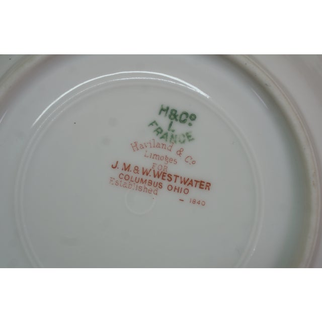 27pc Antique Haviland Limoges Porcelain Chrysanthemums Serving Dinner China For Sale - Image 13 of 17