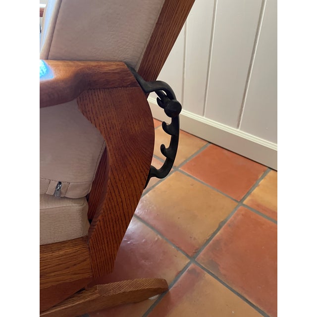 Late 19th Century Oak Morris Rocking Chair For Sale - Image 4 of 10