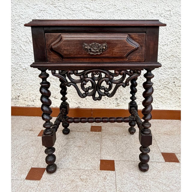 Pair of Portuguese Barley Twist Nightstands, 1940s For Sale - Image 12 of 15