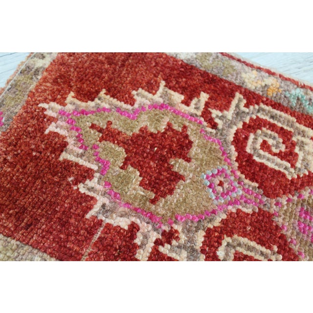 1960s Mini Turkish Rug - 16"x30.5" For Sale - Image 5 of 10