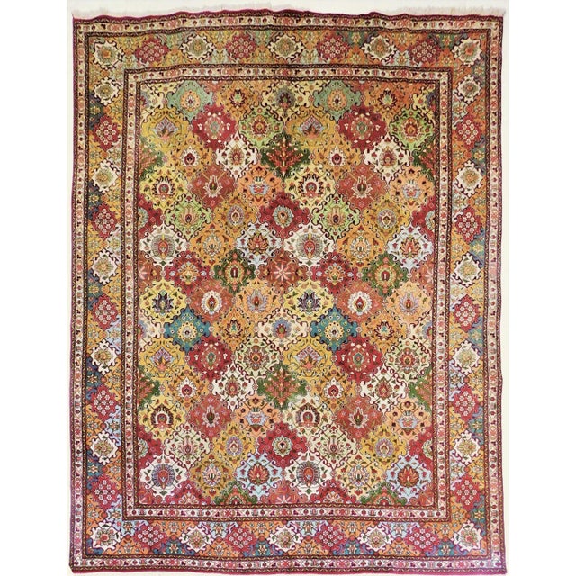 1940’s Vintage Hand Knotted Tabriz Rug-10'x 13' For Sale - Image 11 of 11