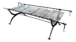 Forged Wrought Iron Military Campaign Bed