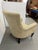 Wood Contemporary Wingback Chair With Spiral Pattern For Sale - Image 7 of 12