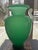 Glass Attributed Stuben Frederick Carder Era Jade Green Art Glass Urn Vase With Handles For Sale - Image 7 of 7