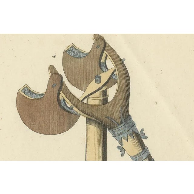 Von Reibisch, Medieval Catapults and Siege Engines, 1842, Print For Sale - Image 3 of 6