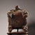 Late 20th Century Gilt Bronze Hexagonal Incense Burner With Qilin and Dragon Motifs For Sale In Los Angeles - Image 6 of 10