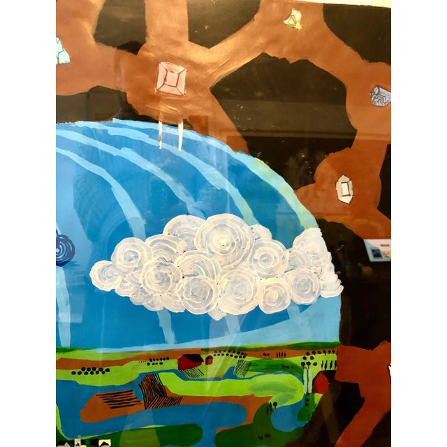 2000 - 2009 Scoli Acosta Large Contemporary Mixed Media Painting LA Artist External Horizons 2004 For Sale - Image 5 of 12